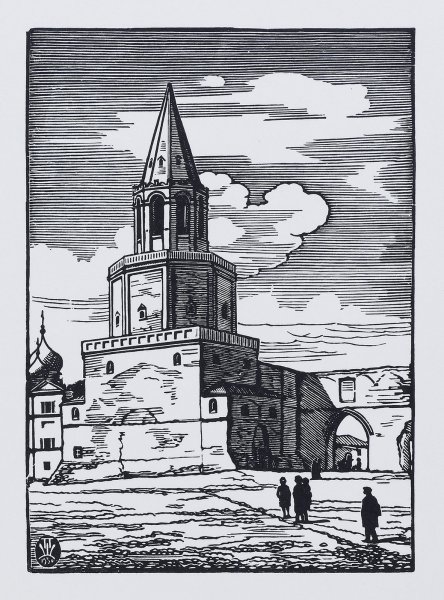 Спасская башня Казань Гравюры