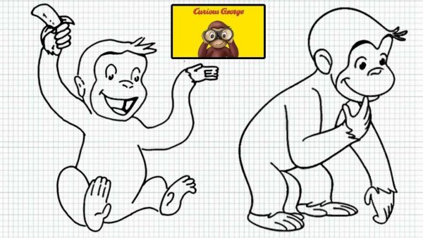 Обезьяна карандашом