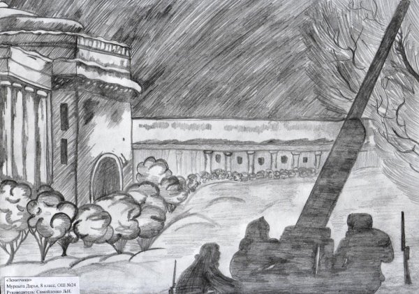Блокада Ленинграда рисунки