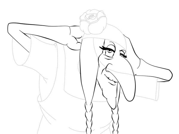 Лицо бабы яги рисунок