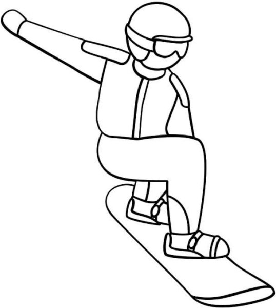 Лыжный спорт раскраска