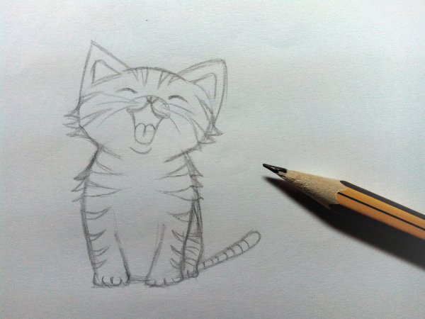 Сердце простым карандашом