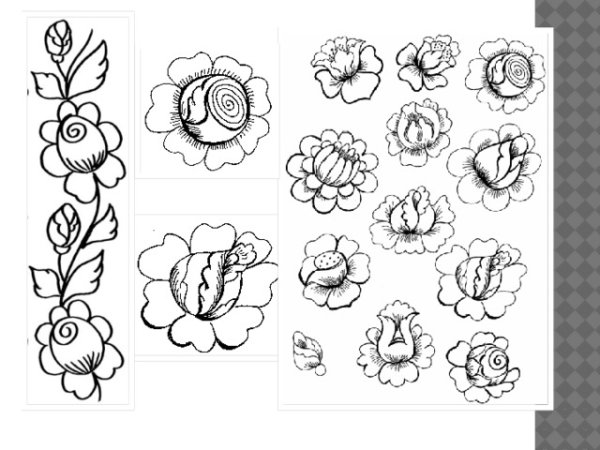 Жостовская роспись раскраска тарелка