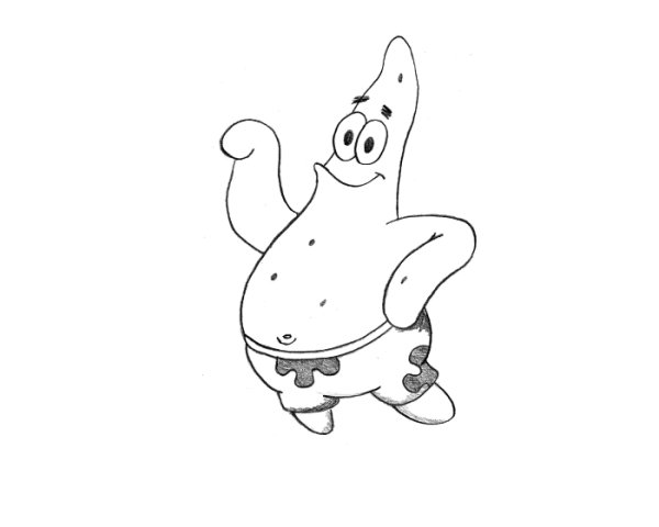 Спанч Боб и Патрик рисунок карандашом