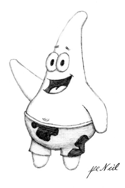 Спанч Боб и Патрик для срисовки