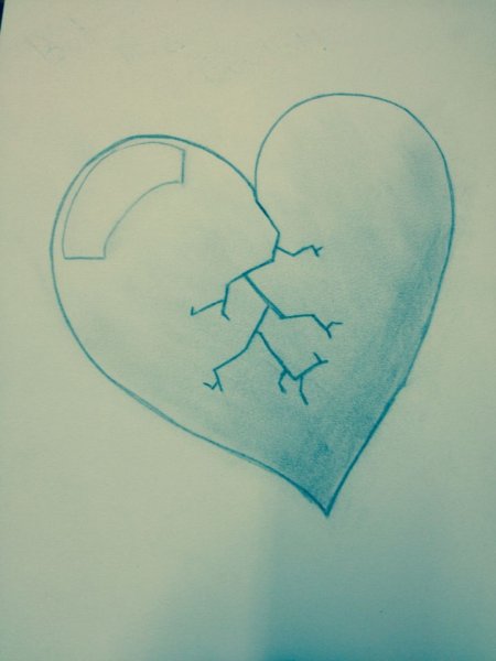 Рисунки карандашом Разбитая любовь