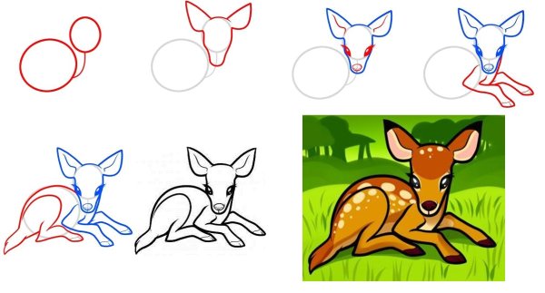 Рисование оленя
