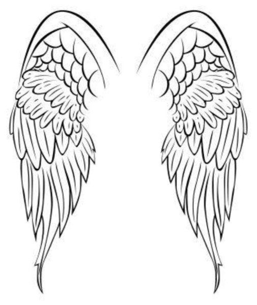 Крылья раскраска