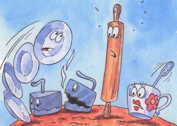 Рисунок к произведению Чуковского Федорино горе