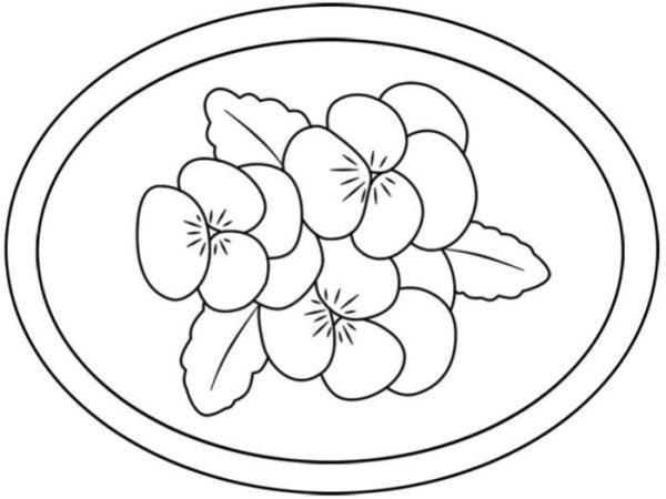 Жостовский поднос раскраска для детей