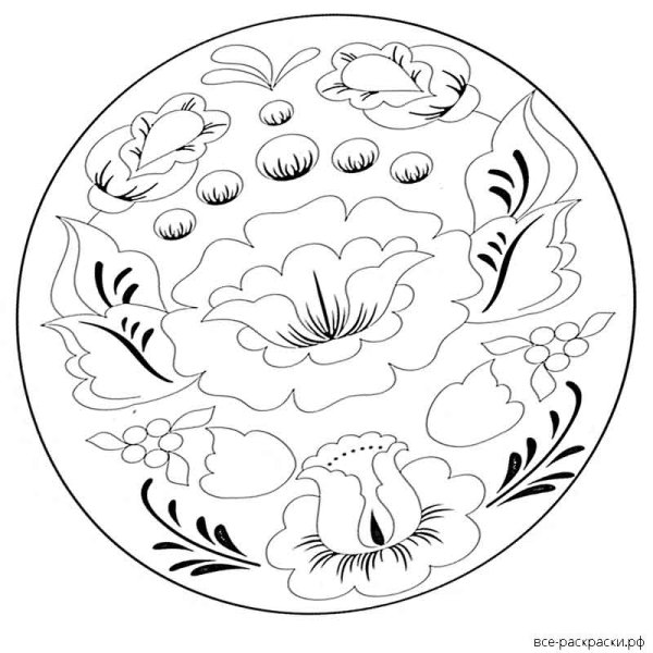 Роспись на подносе Жостово 5 класс