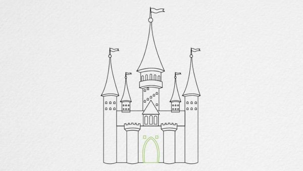 Замки для рисования простые