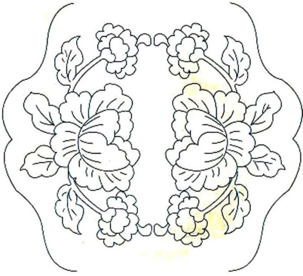 Жостовский поднос контур