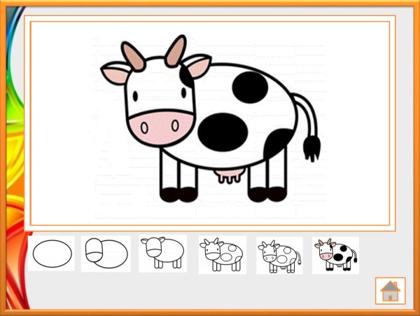 Рисунок коровы для срисовки