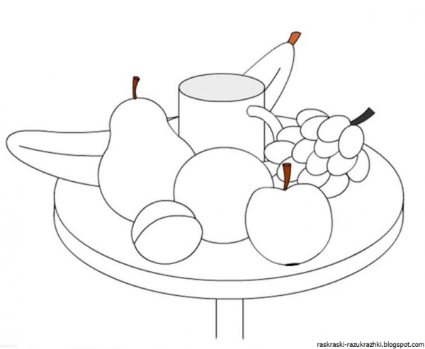 Натюрморт раскраска