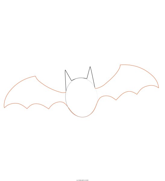 Летучая мышь карандашом