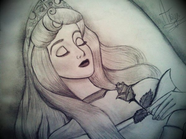 Рисунок спящей красавицы