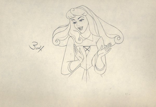 Спящая красавица нарисовать карандашом