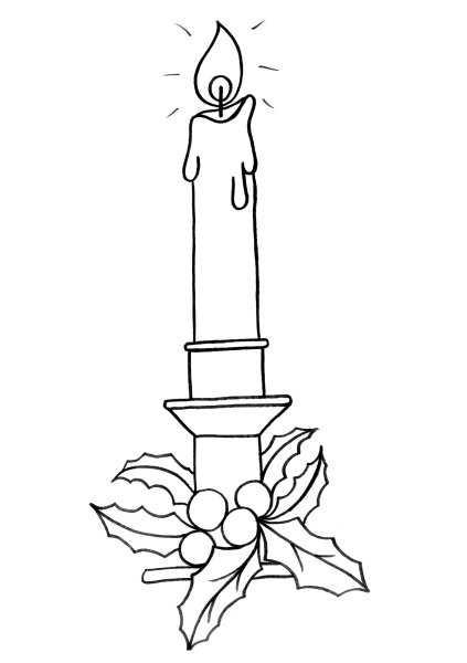 Свеча рисунок карандашом
