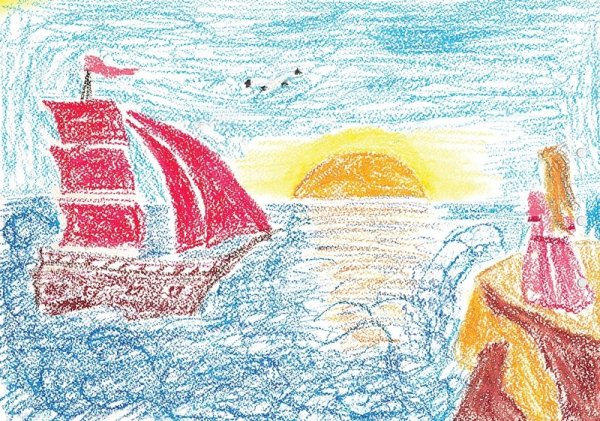 Иллюстрация Алые паруса 6 класс Ассоль