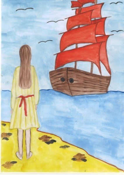 Парусник поэтапное рисование