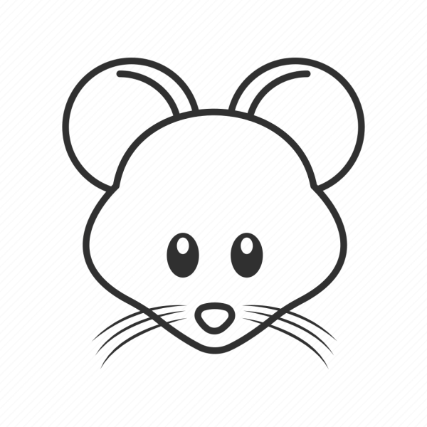 Мышь трафарет для рисования