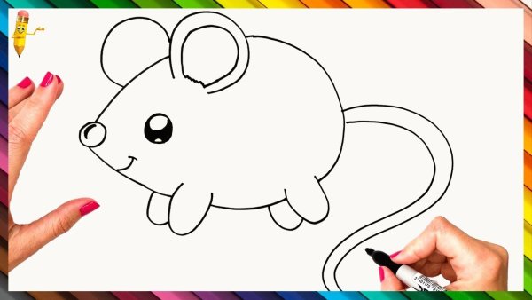 Как нарисовать мышь карандашом поэтапно