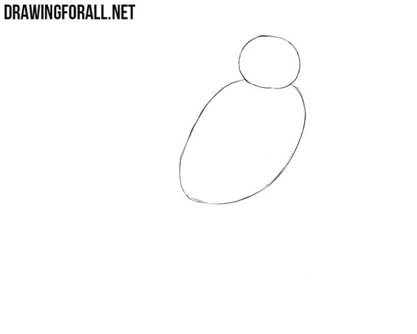 Растрёпанный Воробей рисунок карандашом