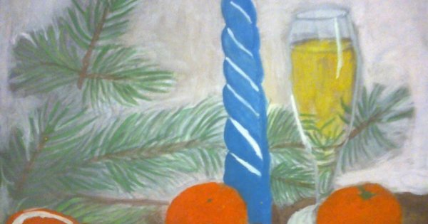 Новогодний натюрморт 6 класс