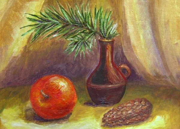 Натюрморт карандашом раскраска