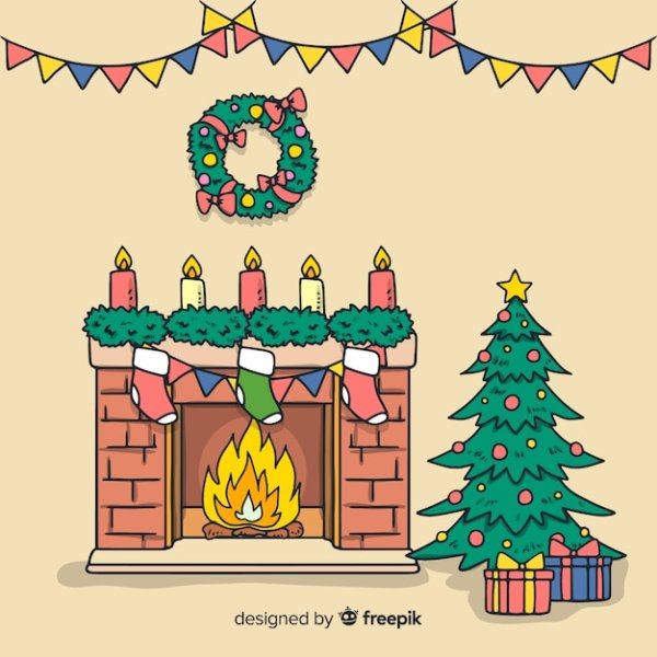 Трафарет "камин"