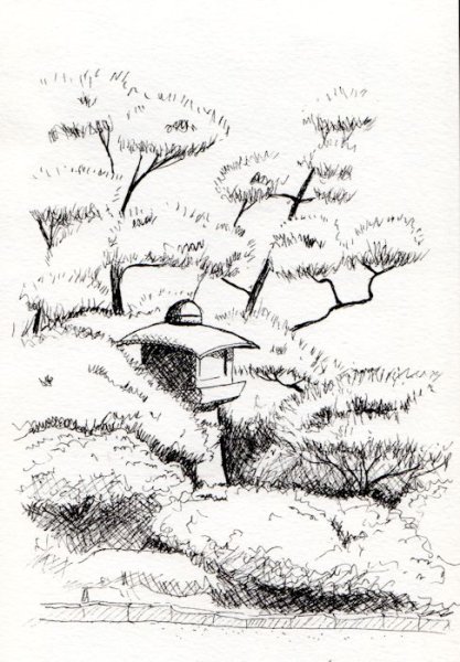 Сад камней Япония Графика