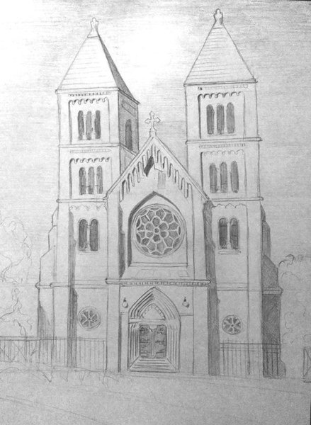 Современный дом карандашом