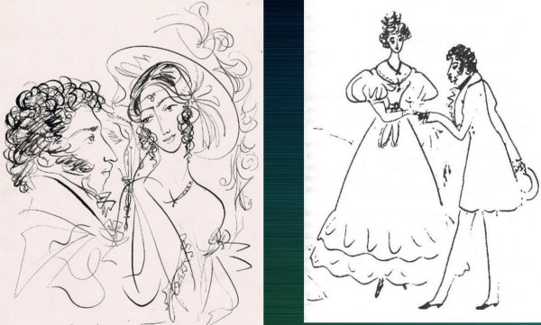 Евгений Онегин зарисовки Пушкина