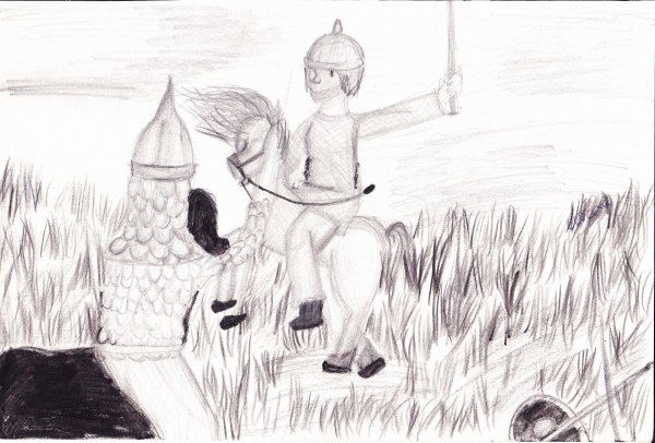Рыцарь на лошади раскраска