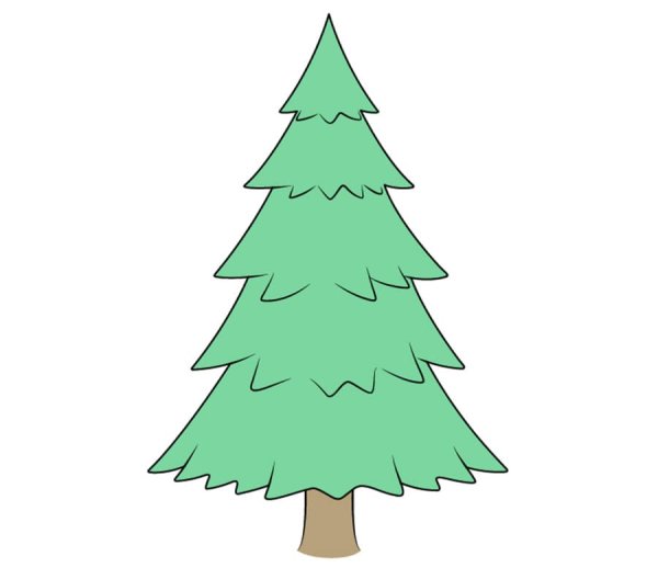 Елочка раскраска