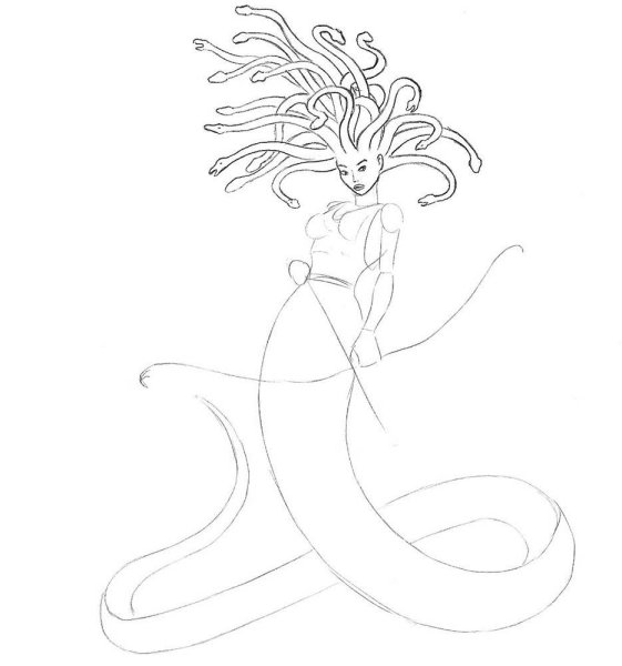 Медуза Горгона древняя Греция рисунок