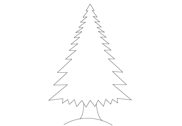 Раскраска дерево елка