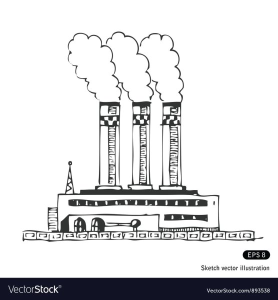 Завод рисунок карандашом