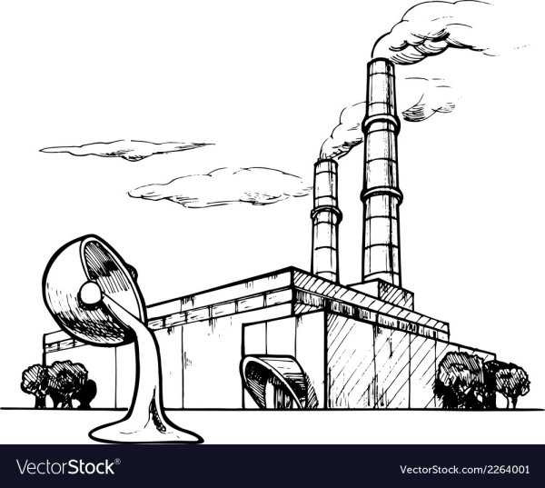 Раскраска заводы и фабрики