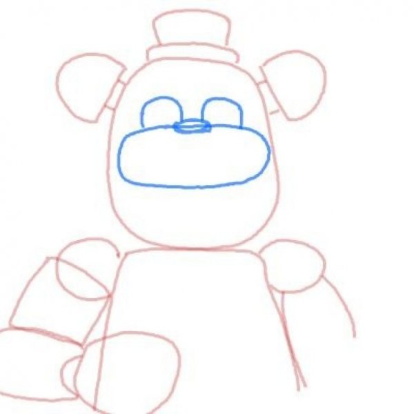 Мишка Фредди поэтапно