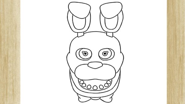 Маска АНИМАТРОНИКА Фредди раскраска