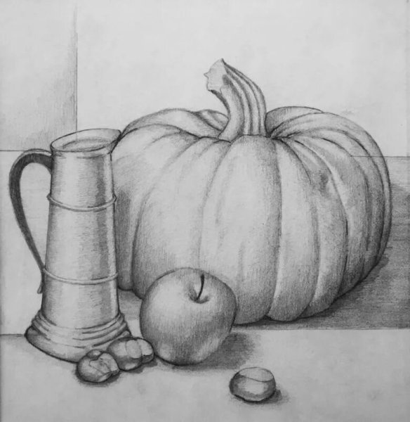 Натюрморт рисунок карандашом