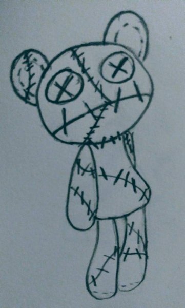 Рисунки для срисовки кукла вуду