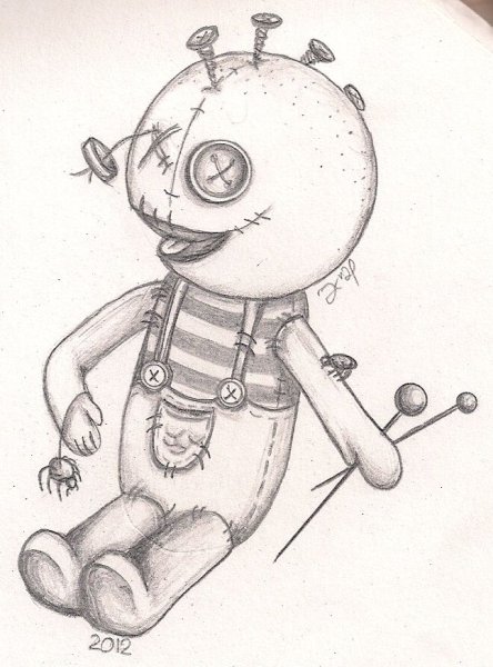 Кукла вуду карандашом