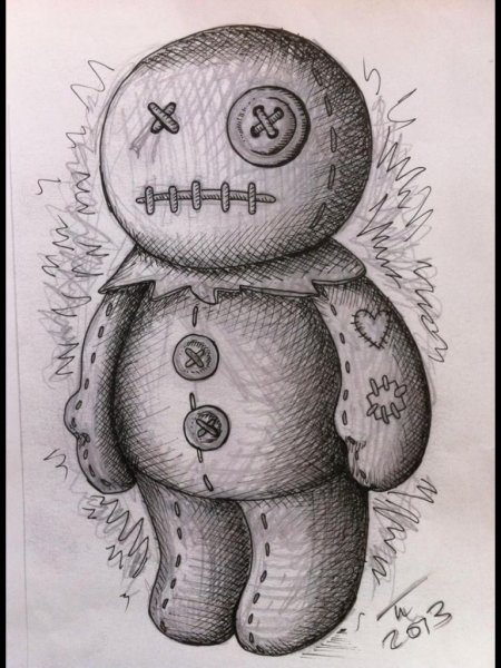 Кукла вуду нарисовать