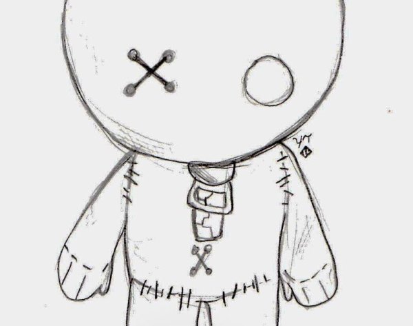 Кукла вуду нарисовать