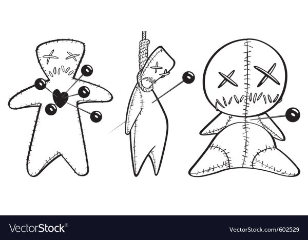 Рисовать куклу вуду