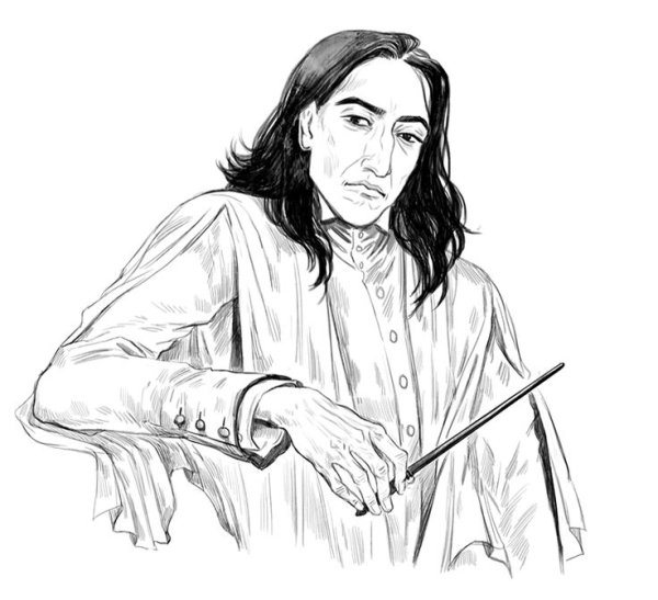 Северус Снегг и Лили карандашом