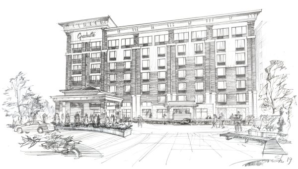 Рисунок здания карандашом